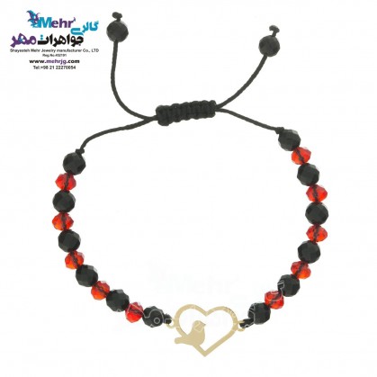 Gold and Stone Bracelet - Bird and Heart Design-MB0708